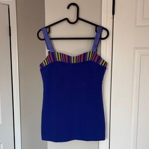 Lululemon Athletica Royal Blue Tank with Multicolor Straps